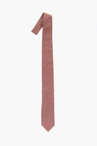 Lane's Net Motif Silk Tie