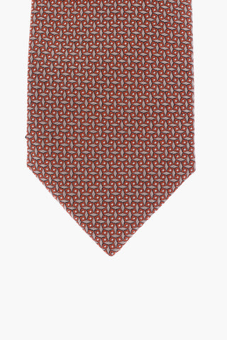 Lane's Net Motif Silk Tie