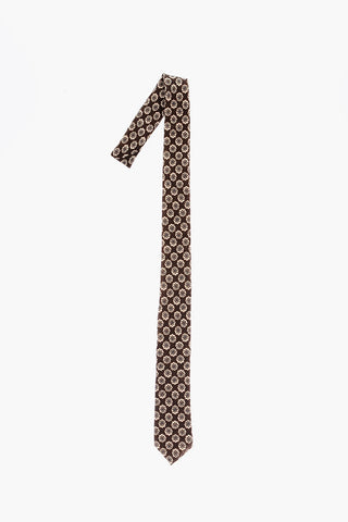 CC COLLECTION Floral-Patterned Wool Kipper Tie