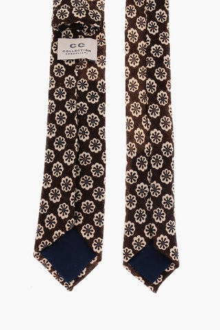 CC COLLECTION Floral-Patterned Wool Kipper Tie