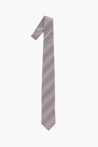 Regimental Striped Silk and Cotton Tie