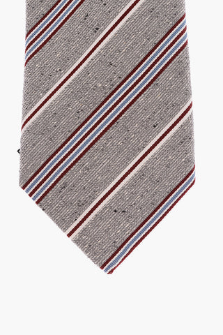 Regimental Striped Silk and Cotton Tie