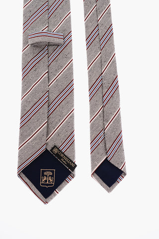 Regimental Striped Silk and Cotton Tie