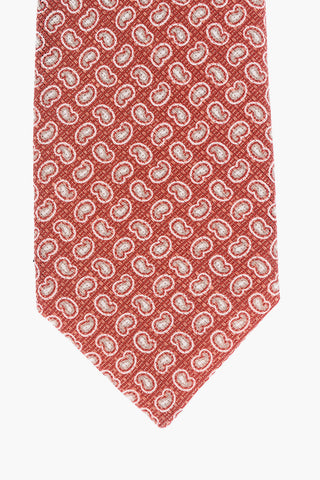 Silk and Cotton Paisley Patterned Tie