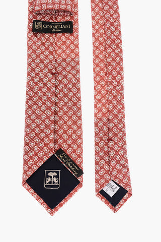 Silk and Cotton Paisley Patterned Tie