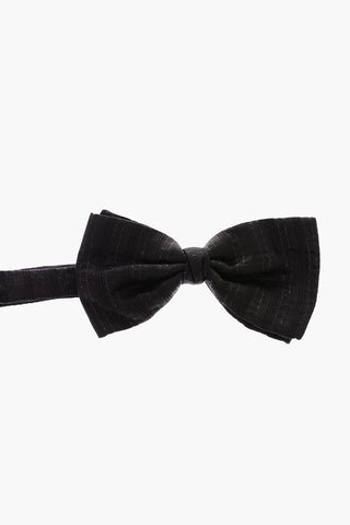 CC COLLECTION Lurex Silk and Linen Bow Tie