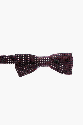 CC COLLECTION Double Patterned Silk and Cotton Bow Tie 