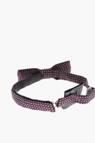 CC COLLECTION Double Patterned Silk and Cotton Bow Tie 