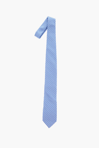 Silk Geometric Motif Kipper Tie