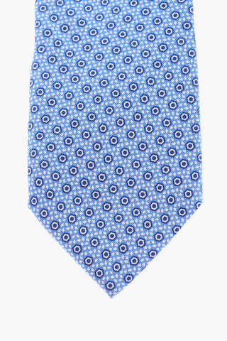 Silk Geometric Motif Kipper Tie