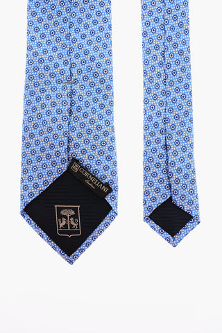 Silk Geometric Motif Kipper Tie