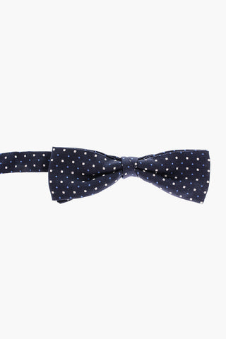 CC COLLECTION Geometric Patterned Cotton and Silk Bow Tie