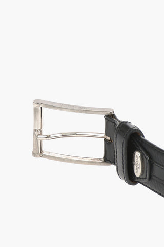 Cintura in Pelle con Inserto in Vernice