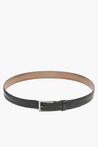 Cintura in Pelle con Inserto in Vernice