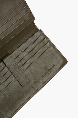 Horizontal Compartment Leather Card Holder