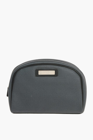Rubbery Textile Medium Pouch with Zip Closure