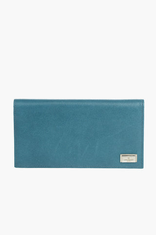 Horizontal Compartment Tumbled Leather Card Holder