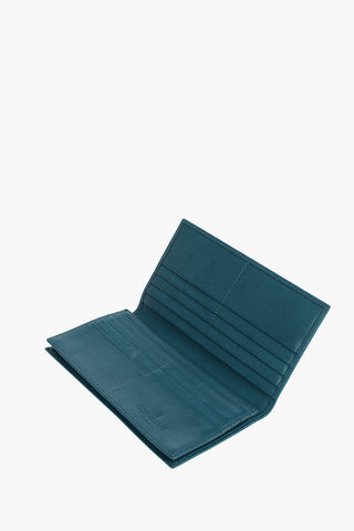 Horizontal Compartment Tumbled Leather Card Holder