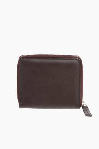 Zipped Closure Leather Bifold Wallet