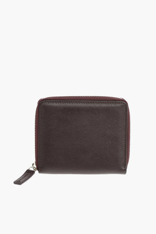 Zipped Closure Leather Bifold Wallet