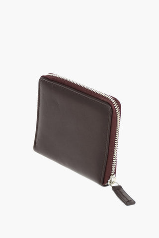 Zipped Closure Leather Bifold Wallet