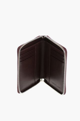 Zipped Closure Leather Bifold Wallet