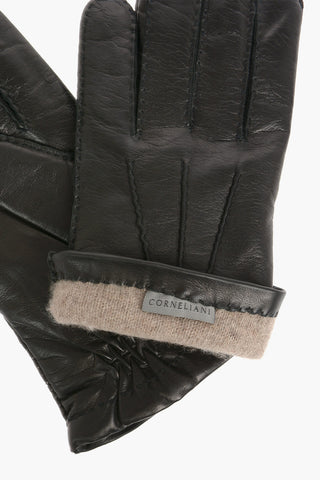 Guanti in Pelle Foderati in Cashmere