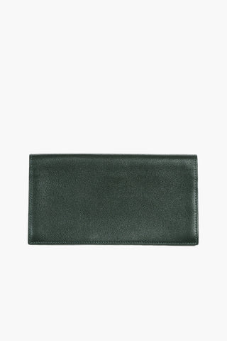 Horizontal Compartment Textured Leather Card Holder
