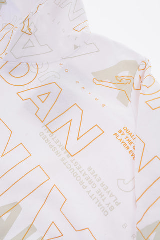 AIR JORDAN All Over Logo Fleeced Cotton Hoodie