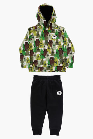 ALL STAR CHUCK TAYLOR Set Felpa Stampata All-Over con Cappuccio E Joggers