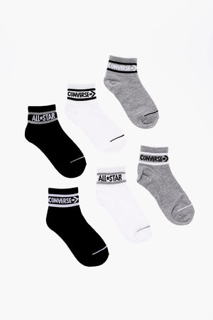 세트 6켤레 자수 로고 양말