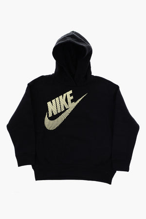 Sweatshirt aus angerauter Baumwolle mit Kapuze und aufgedrucktem Logo