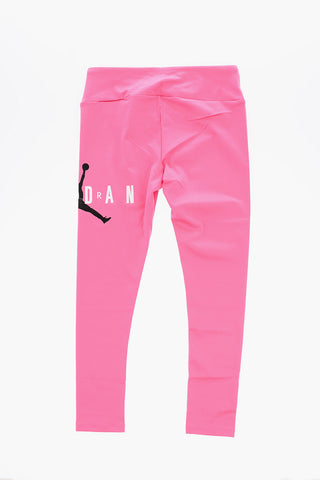 AIR JORDAN Contarsting Logo Print Solid Color Leggings