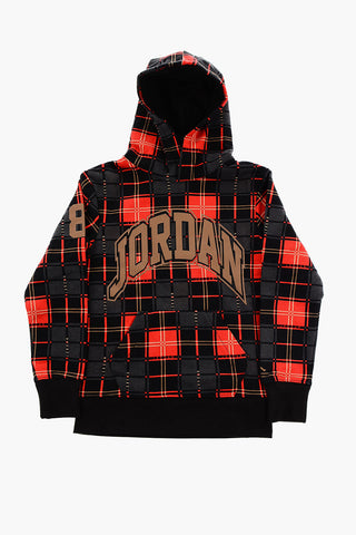 AIR JORDAN Maxi Logo Plaid Check Hoodie
