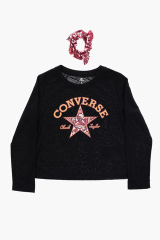 ALL STAR CHUCK TAYLOR Long Sleeve T-shirt and Scrunchie Set