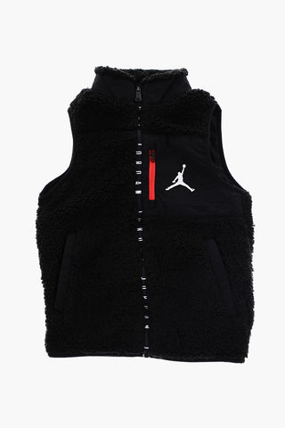 AIR JORDAN Sleeveless Sherpa Jacket with Half Zip