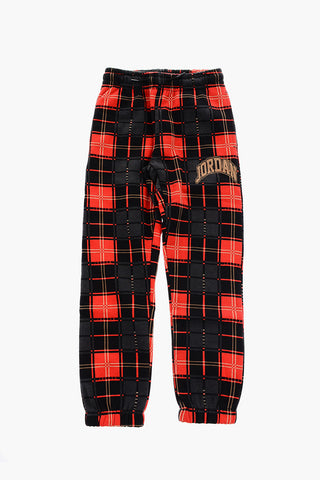 AIR JORDAN Fleeced Plaid Check Joggers