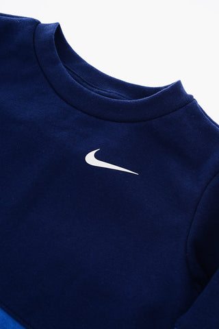 Fleeced Cotton Joggers and Crew-neck Sweatshirt Set