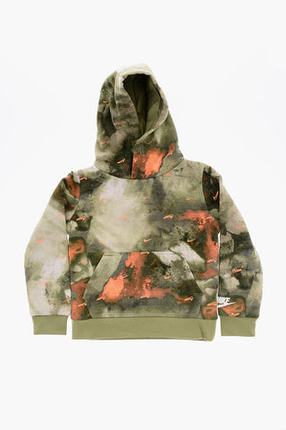 Tie-Dye Effect Sweatshirt CLUB MARBLE with Hood