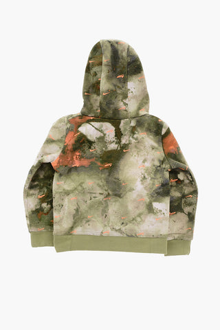Tie-Dye Effect Sweatshirt CLUB MARBLE with Hood