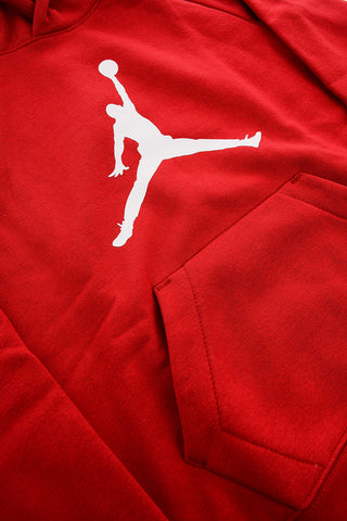 AIR JORDAN Felpa con Cappuccio e Maxi Tasca a Toppa e Stampa Logo a Contrasto