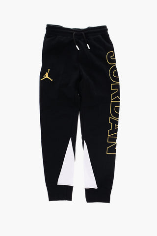 AIR JORDAN Fleeced Cotton Joggers with Printed Logo