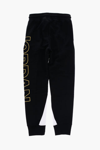 AIR JORDAN Fleeced Cotton Joggers with Printed Logo