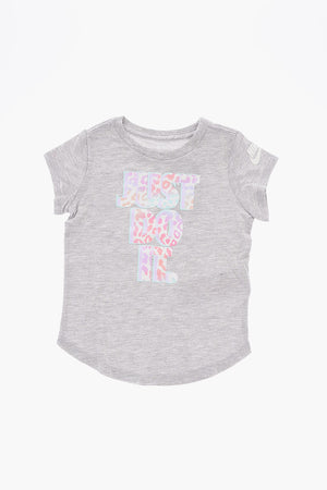 Rundhals-T-Shirt mit aufgedrucktem Logo im Animal-Print