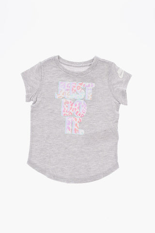 Rundhals-T-Shirt mit aufgedrucktem Logo im Animal-Print