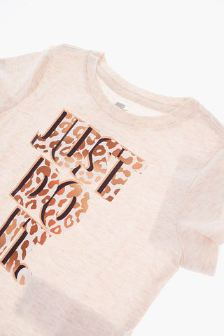 T-Shirt mit Rundhalsausschnitt und Animalier-Logo-Print