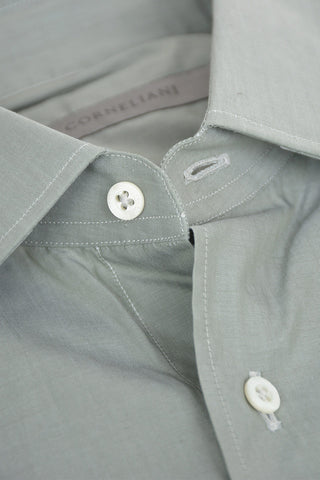 Standard Collar Popeline Cotton Shirt