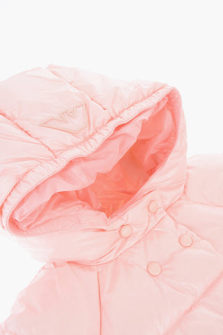 EMPORIO Solid Color Hooded Down Jacket