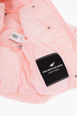 EMPORIO Solid Color Hooded Down Jacket