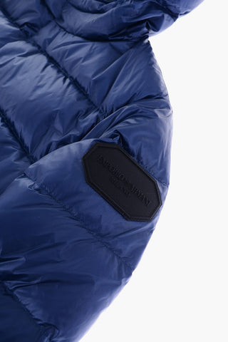 EMPORIO Snap Buttons Hooded Down Jacket